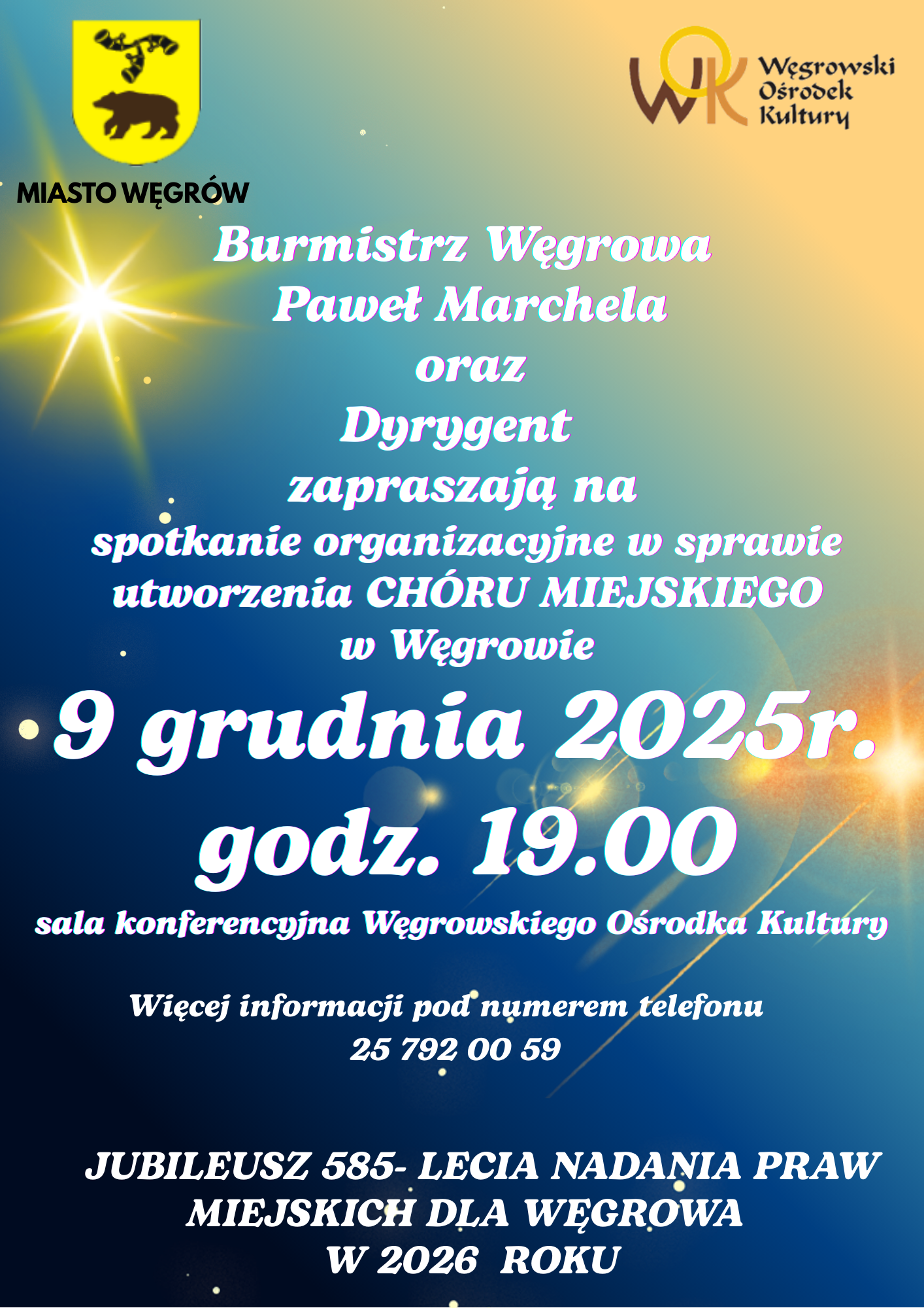 Zaproszenie do Chóru Miejskiego