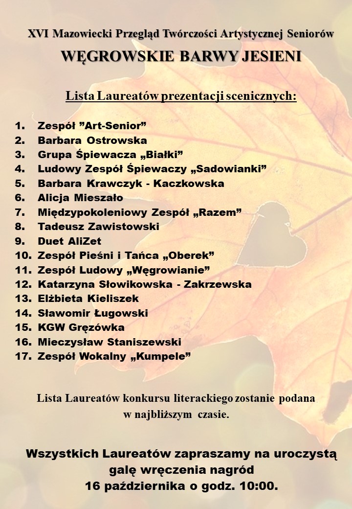 lista laureatów